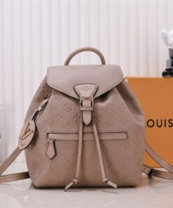Louis Vuitton Monogram Empreinte Leather Montsouris PM Backpack In Tourterelle Gray