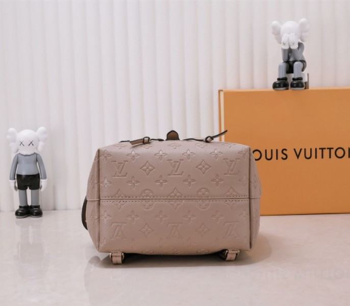 Louis Vuitton Monogram Empreinte Leather Montsouris PM Backpack In Tourterelle Gray - Image 3