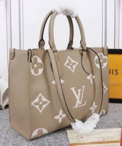 Alternative view of Louis Vuitton Monogram Empreinte OnTheGo MM Tote In Tourterelle Gray