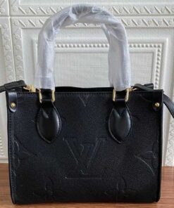 Louis Vuitton Monogram Empreinte Leather Onthego PM Bag In Black
