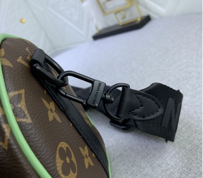 Louis Vuitton Monogram Macassar Canvas Keepall Bandouliere 25 In Minty Green - Image 8