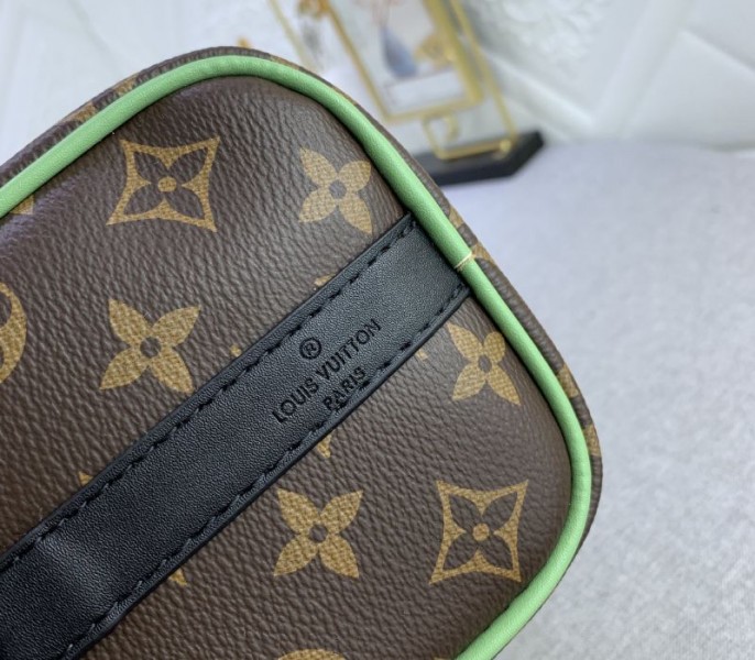 Louis Vuitton Monogram Macassar Canvas Keepall Bandouliere 25 In Minty Green - Image 9