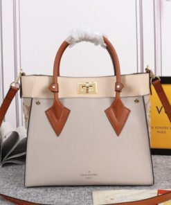 Louis Vuitton On My Side MM Tote In Galet Gray