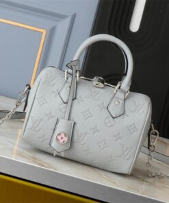 Louis Vuitton Other Leathers Speedy Bandouliere 20 Handbag In Washed Blue