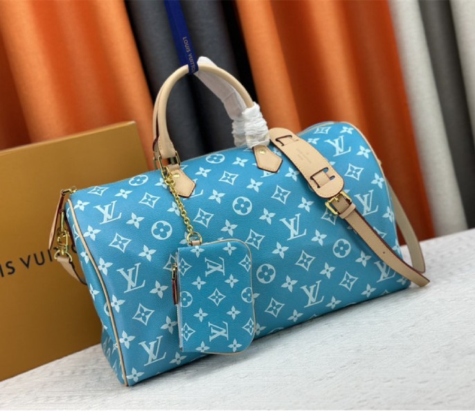 Louis Vuitton Speedy P9 Bandouliere 40 Bag In Turquoise - Image 2