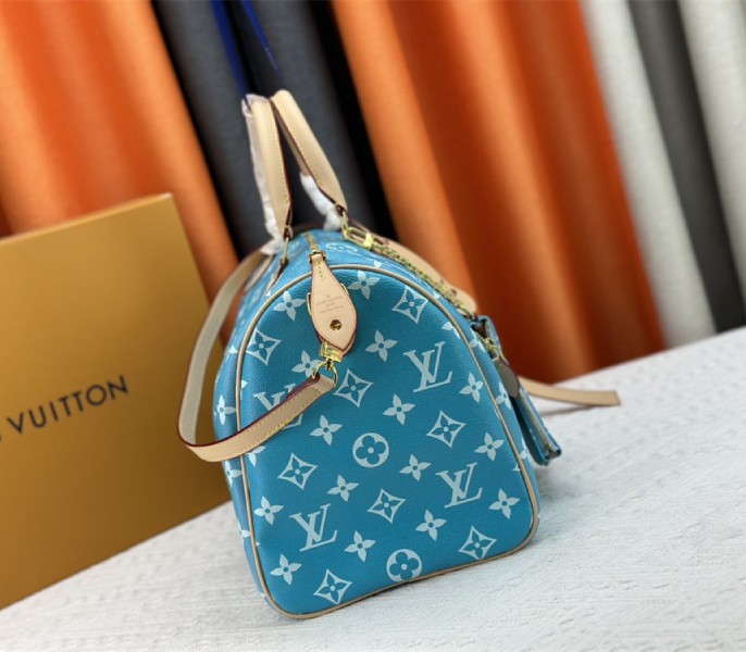 Louis Vuitton Speedy P9 Bandouliere 40 Bag In Turquoise - Image 3