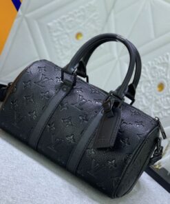 Alternative view of Louis Vuitton Taurillon Monogram Leather Keepall Bandouliere 25 In Black