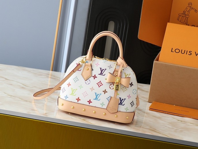 Replica LV X TM Alma BB Bag In White Bright Colors