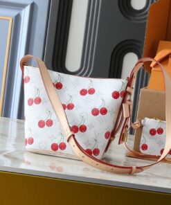 Alternative view of Replica Louis Vuitton X TM Monogram Cherry Canvas All In BB Bag In White