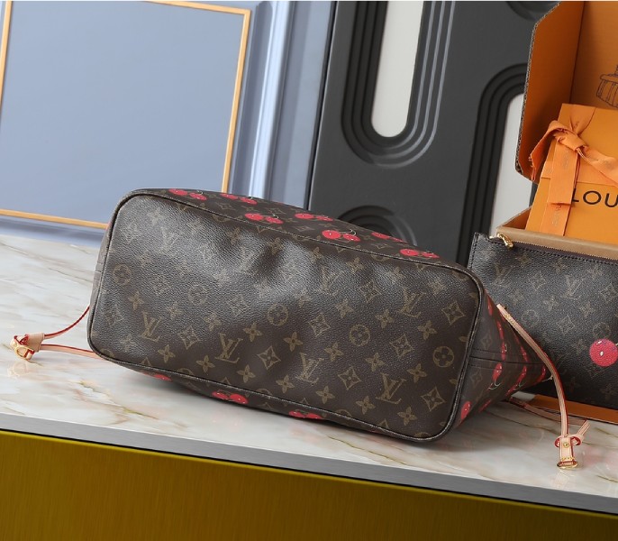 LV X TM Monogram Cherry Canvas Neverfull MM - Image 3