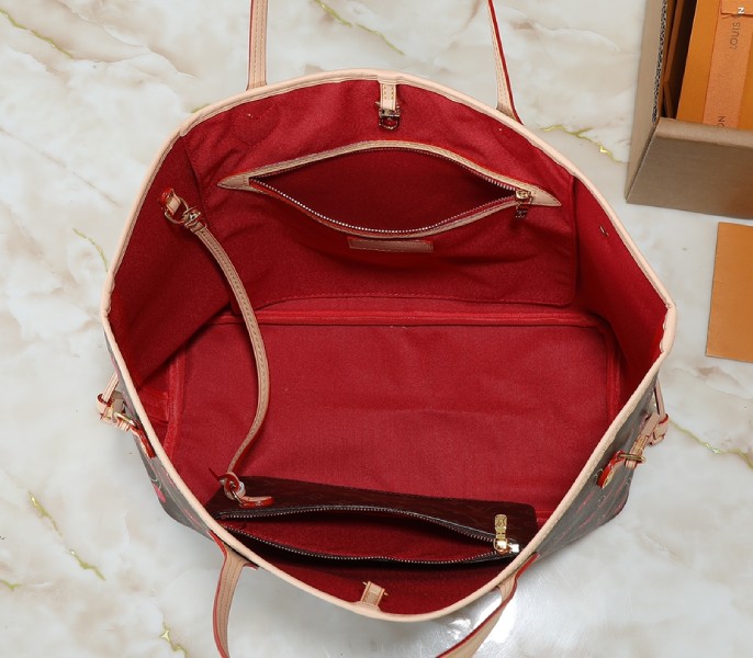 LV X TM Monogram Cherry Canvas Neverfull MM - Image 4