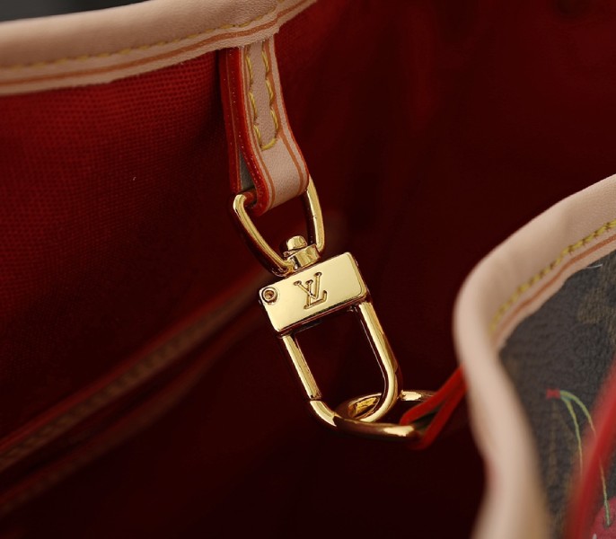 LV X TM Monogram Cherry Canvas Neverfull MM - Image 6