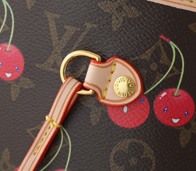 LV X TM Monogram Cherry Canvas Neverfull MM - Image 7