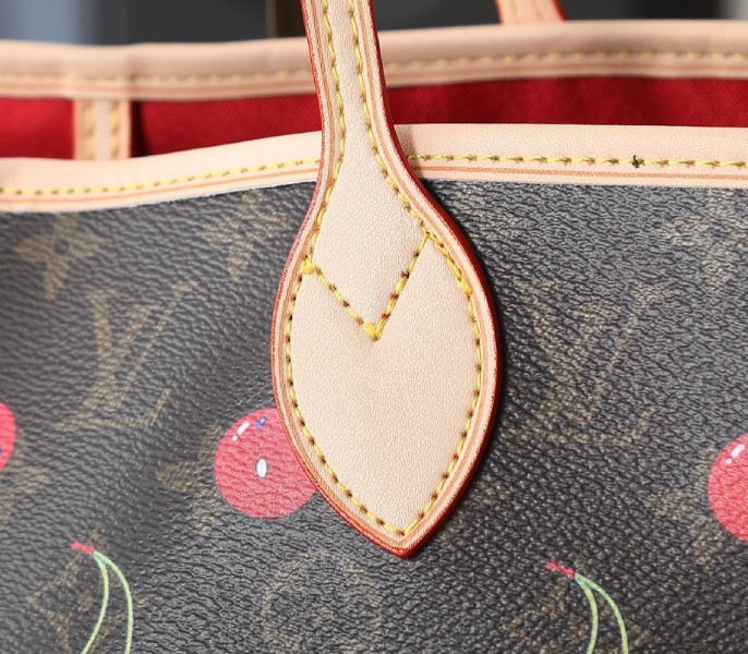 LV X TM Monogram Cherry Canvas Neverfull MM - Image 8
